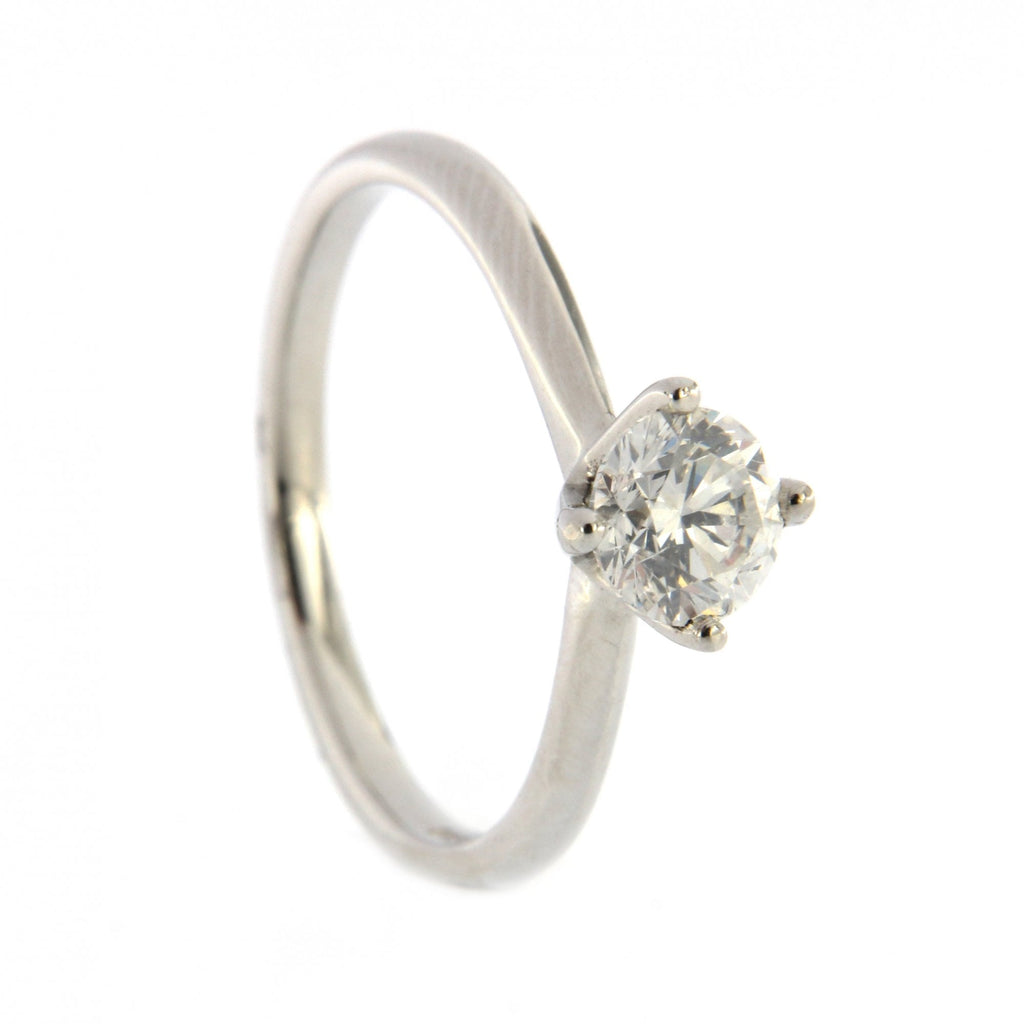 Platinum Diamond Single Stone Ring 0.71ct