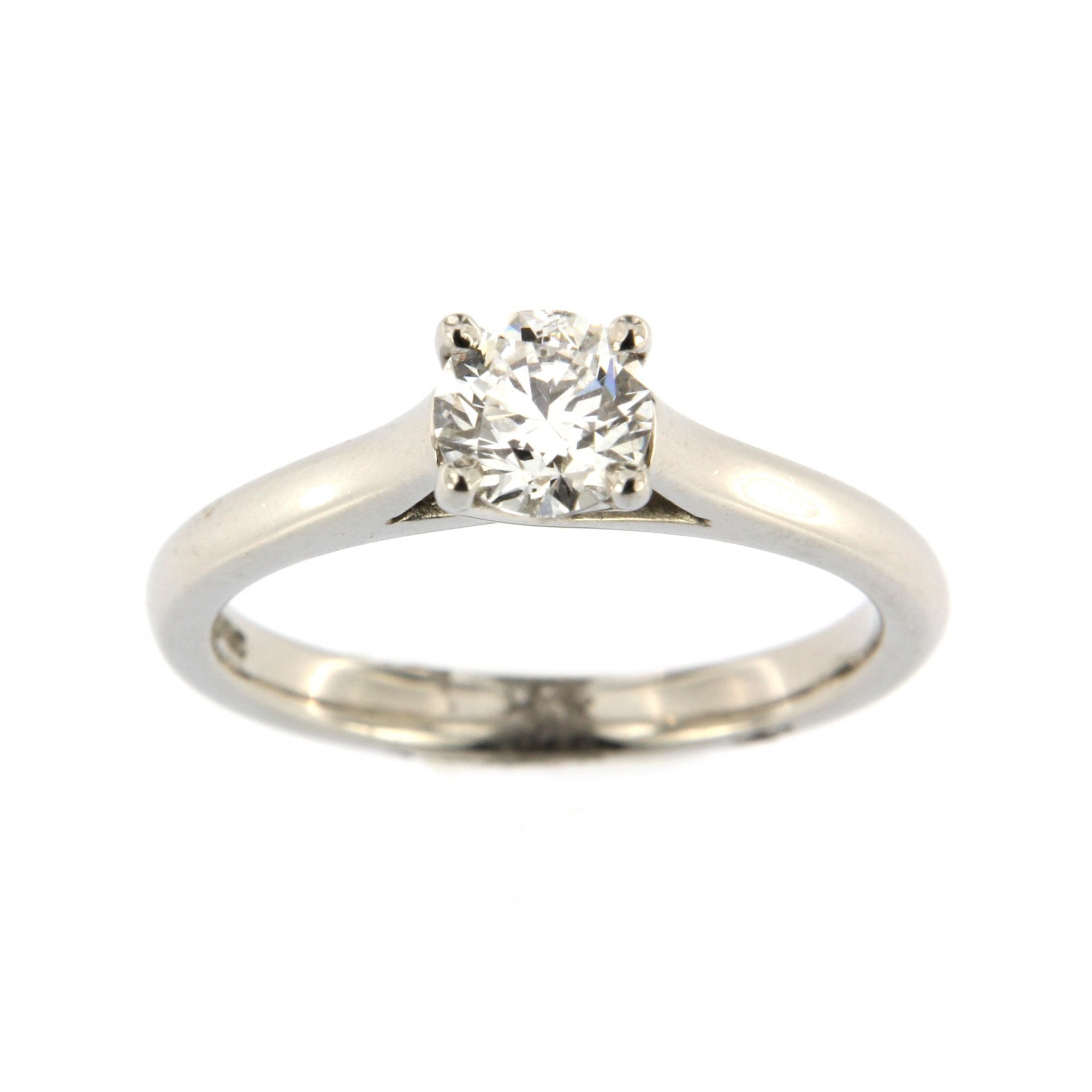 Diamond Platinum Single Stone Ring 0.70ct