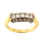 18ct Yellow Gold Diamond 21 Stone 0.75ct Fancy Ring