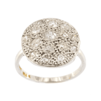 18ct White Gold Diamond Cluster Ring 0.75ct