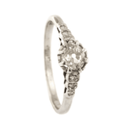 18ct White Gold Diamond 0.59ct Single Stone Ring