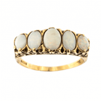 9ct Yellow Gold Opal 5 Stone Ring