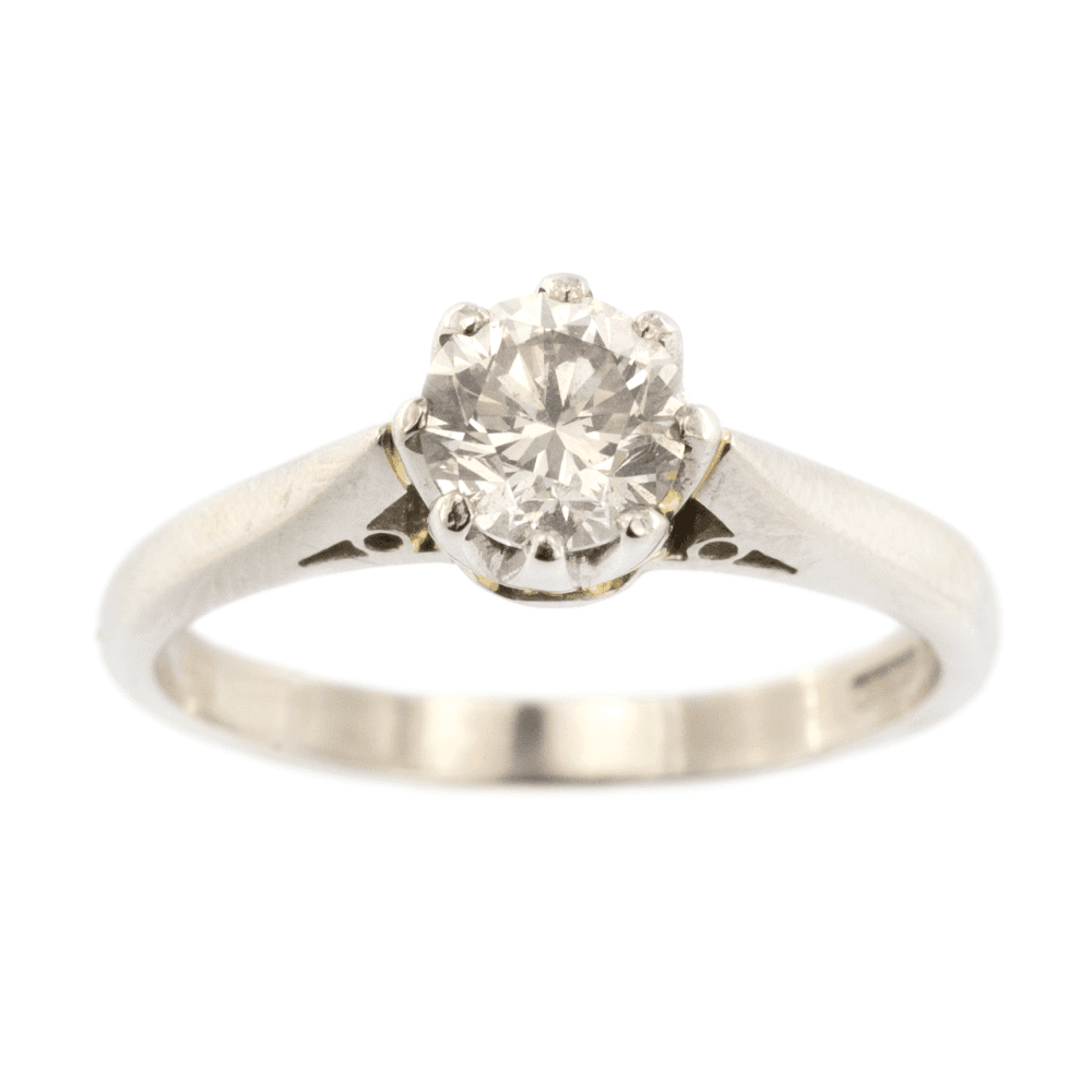 Platinum Diamond 0.70ct S/St Ring