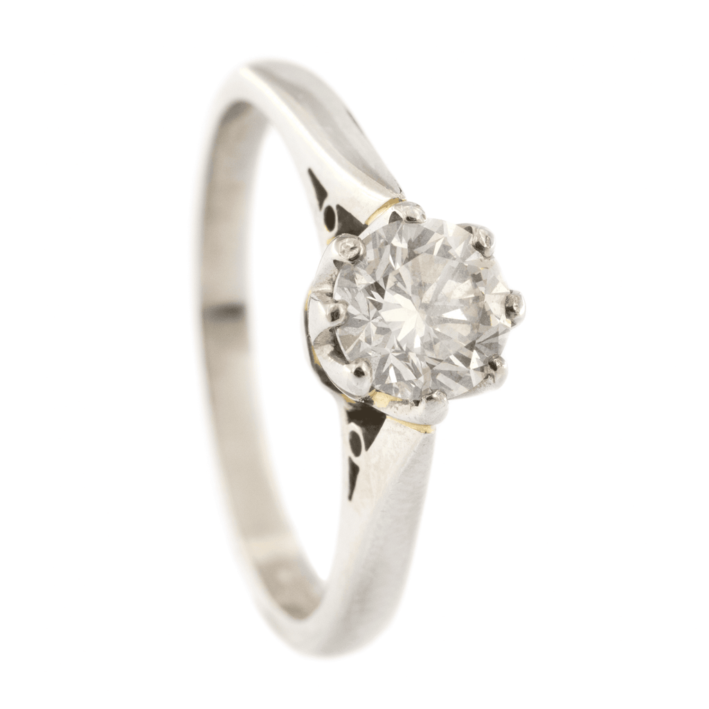 Platinum Diamond 0.70ct S/St Ring