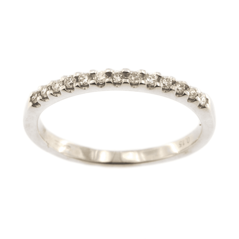 Diamond Platinum 0.14ct Claw Set 1/2 Eternity Ring