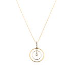 18ct Diamond Circular Pendant & Chain