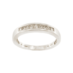 9ct White Gold Princess Channel Diamond 0.30ct 1/2 Eternity Ring