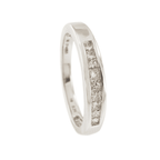9ct White Gold Princess Channel Diamond 0.30ct 1/2 Eternity Ring