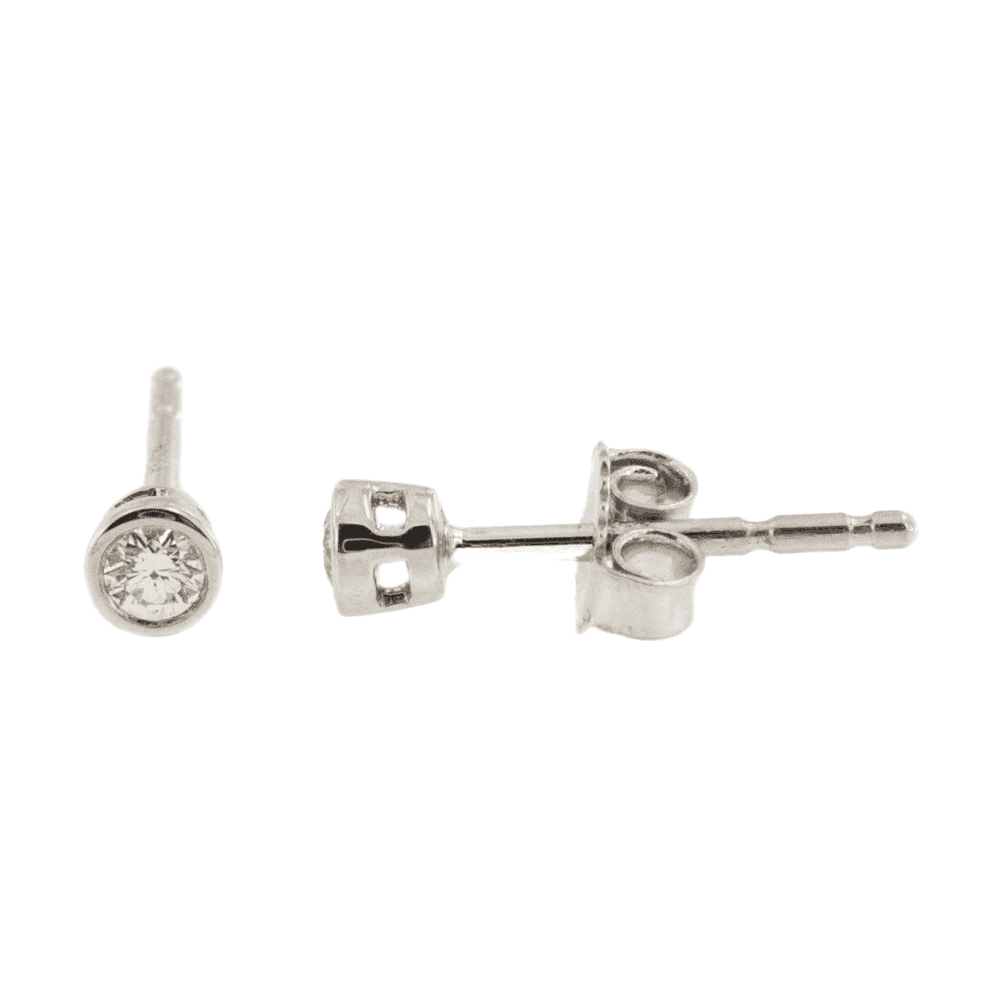 Platinum Diamond 0.10ct Stud Earrings