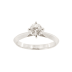 18ct White Gold Single Stone Diamond Ring 0.52ct