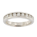 Platinum 15 stone Diamond 0.75ct 1/2 Eternity Ring