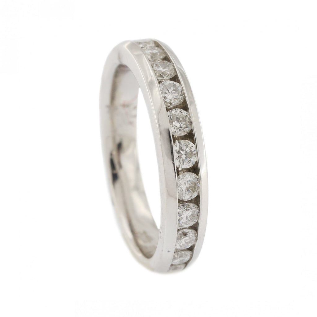 Platinum 15 stone Diamond 0.75ct 1/2 Eternity Ring