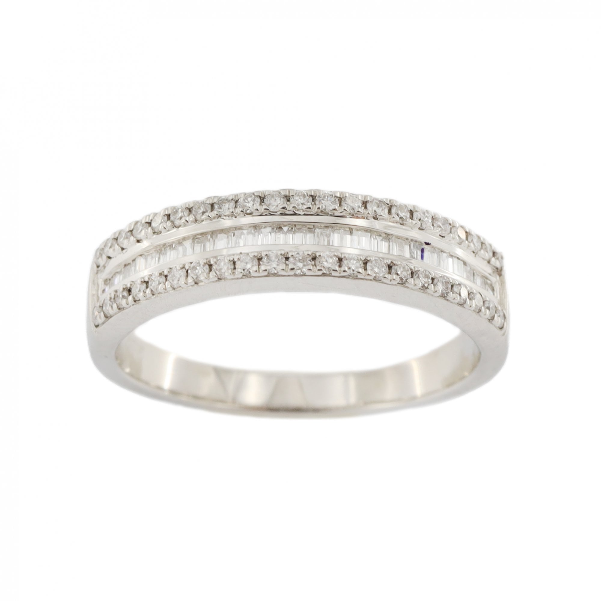 Platinum 25 stone Diamond 0.35ct 1/2 Eternity Ring