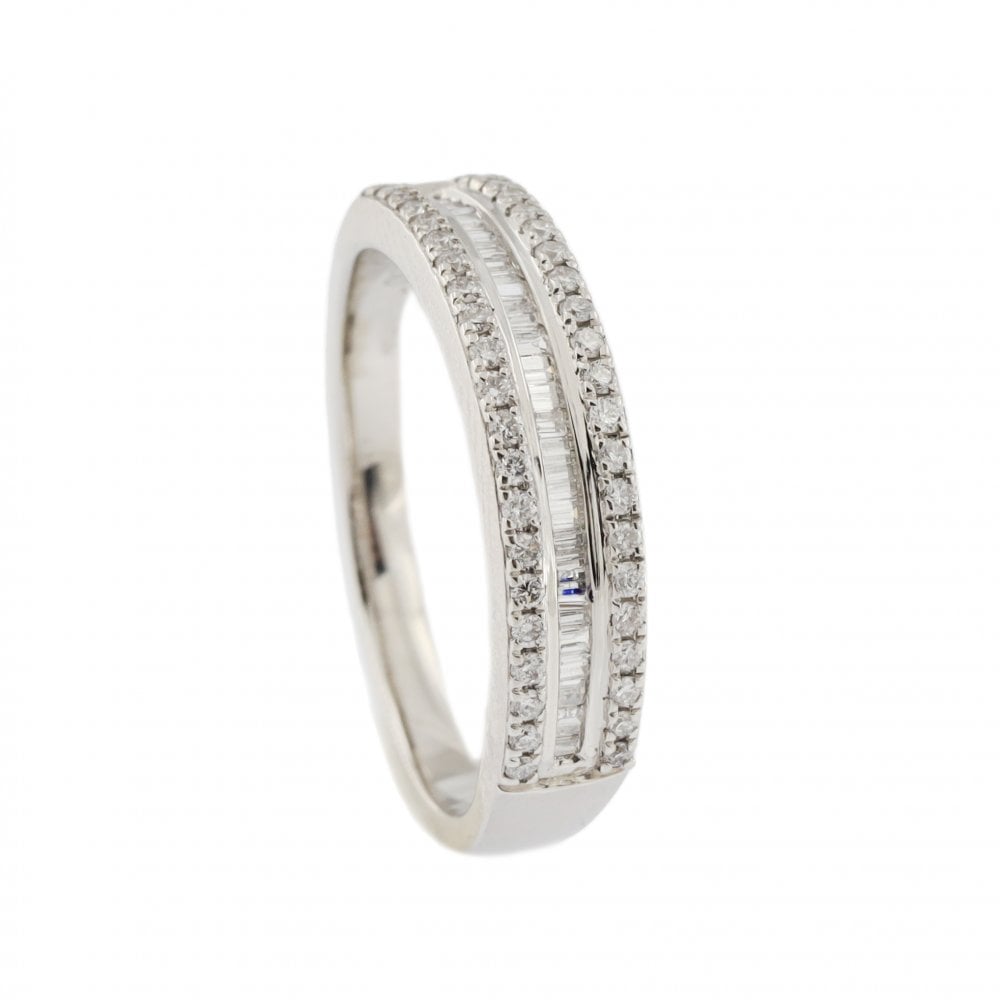 Platinum 25 stone Diamond 0.35ct 1/2 Eternity Ring