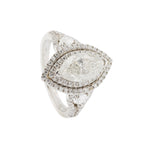 Platinum Diamond 1.60ct  Marquise (C) Single Stone Ring