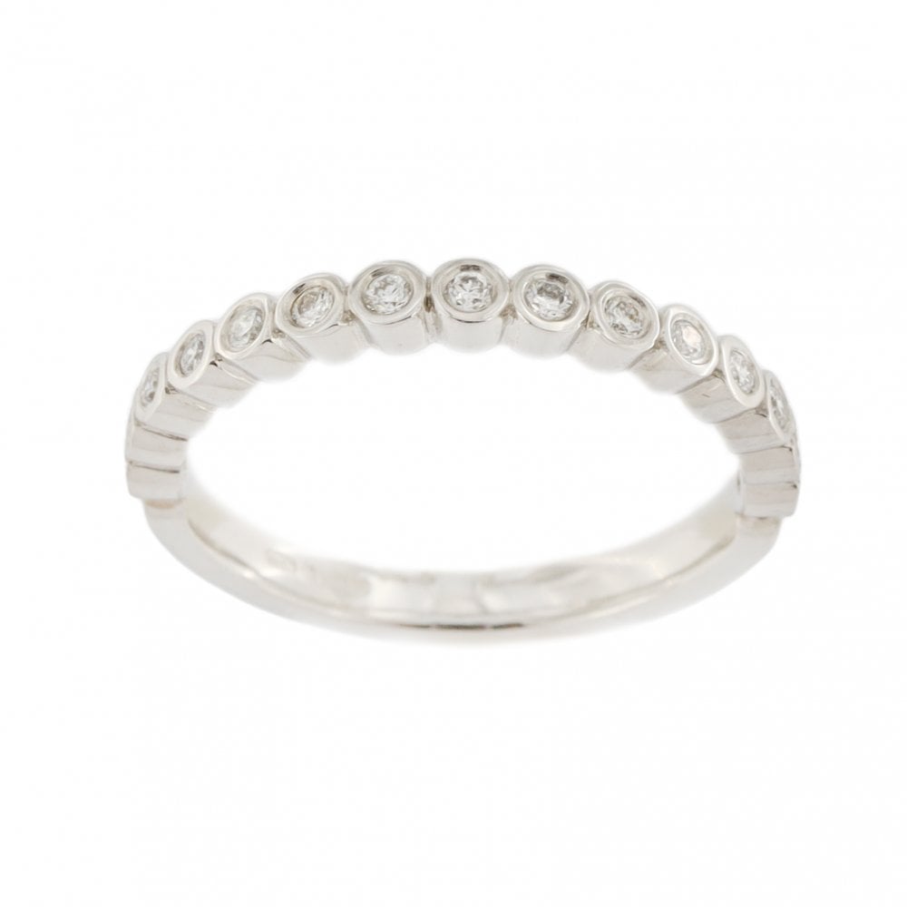 Platinum 15 stone Diamond 0.20ct 1/2 Eternity Ring