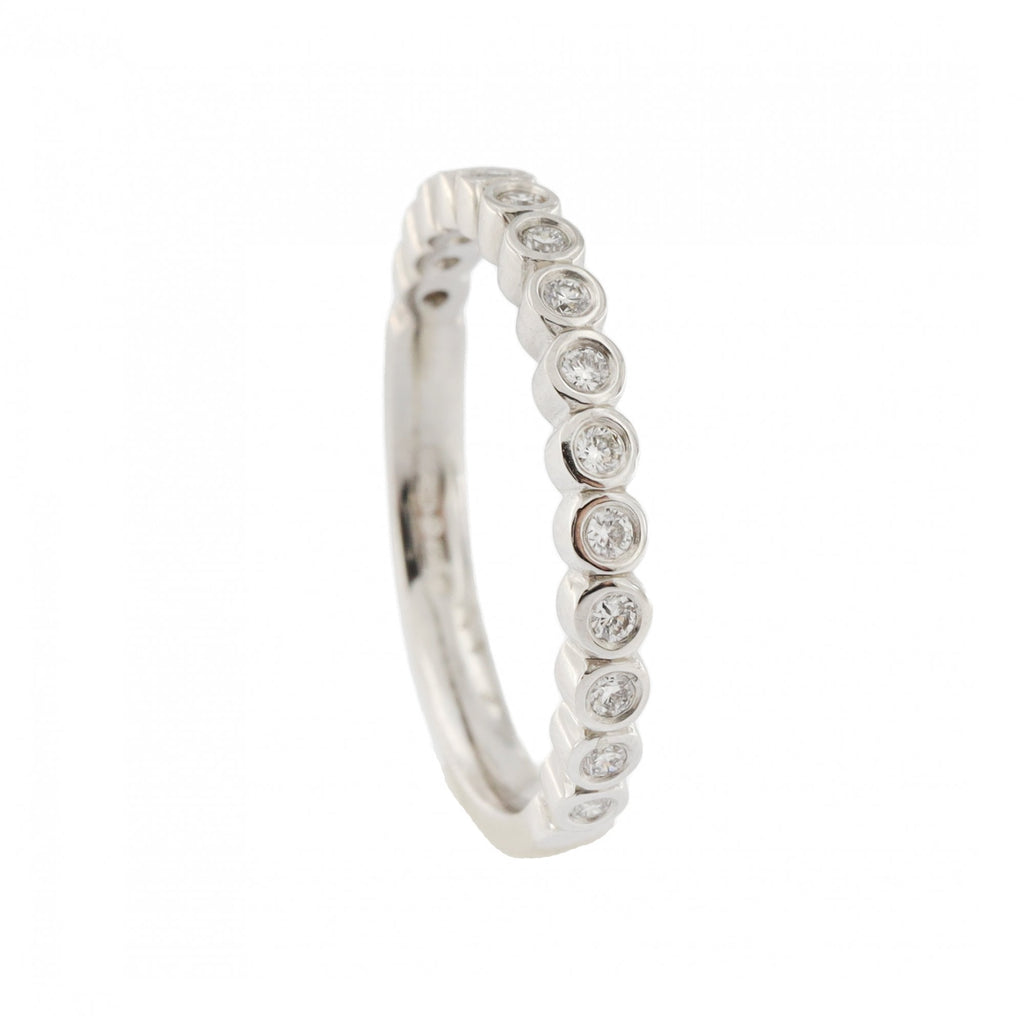 Platinum 15 stone Diamond 0.20ct 1/2 Eternity Ring