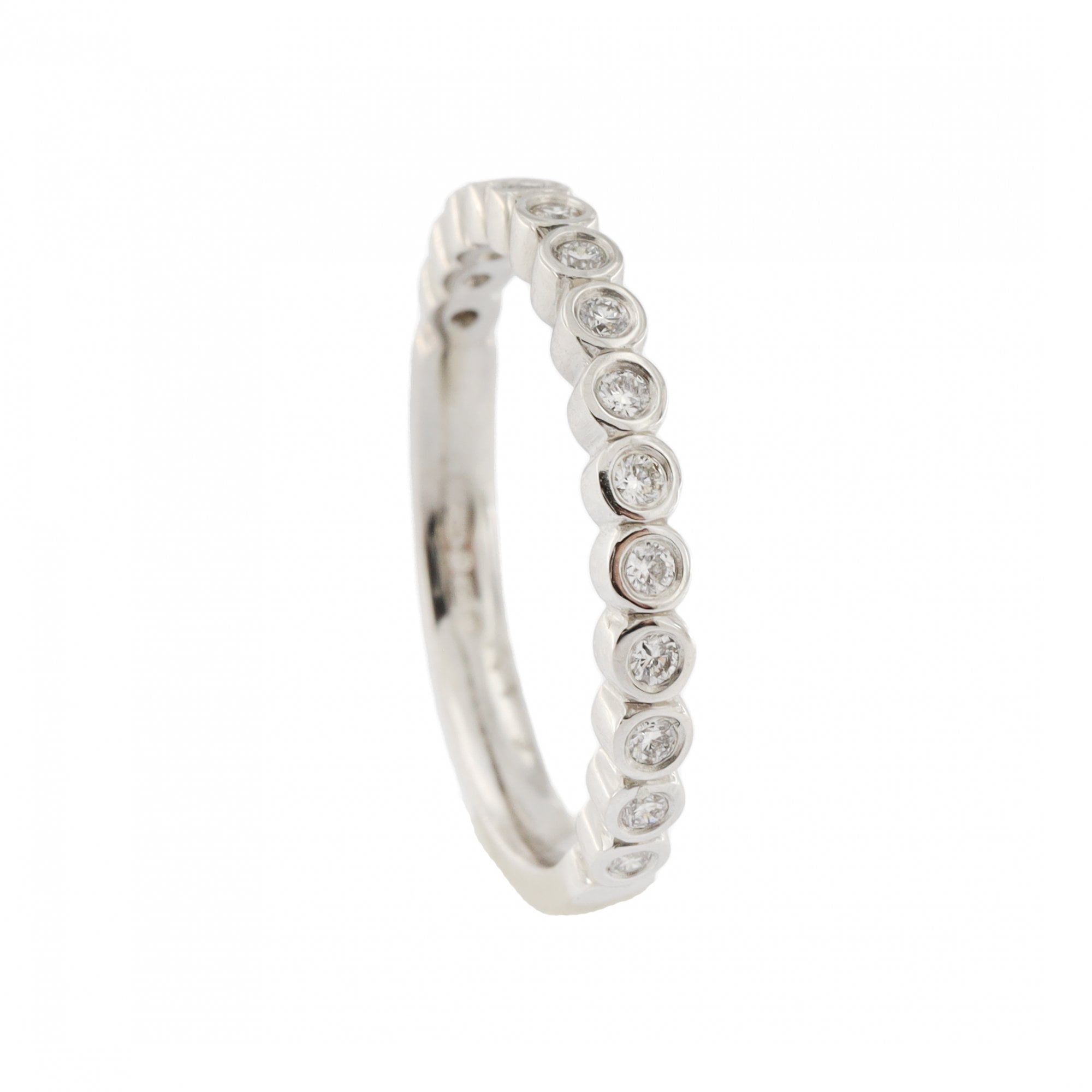 Platinum 15 stone Diamond 0.20ct 1/2 Eternity Ring