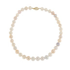 Silver Gilt Clasp Fresh Water Pearl Necklet 10.7mm 17"