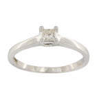 9ct White Gold Diamond Princess Cut 0.15ct Single Stone Ring