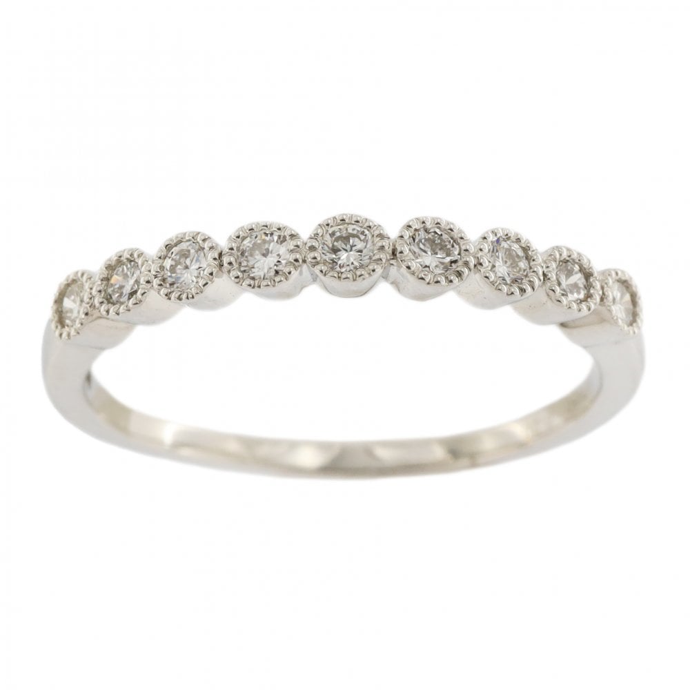 Platinum Diamond 0.20ct 1/2 Eternity Ring