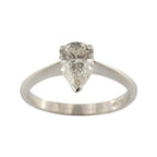Platinum Diamond Pear 1.01ct Single Stone Ring