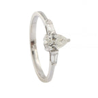 18ct White Gold Diamond Pear 0.43ct Single Stone Ring