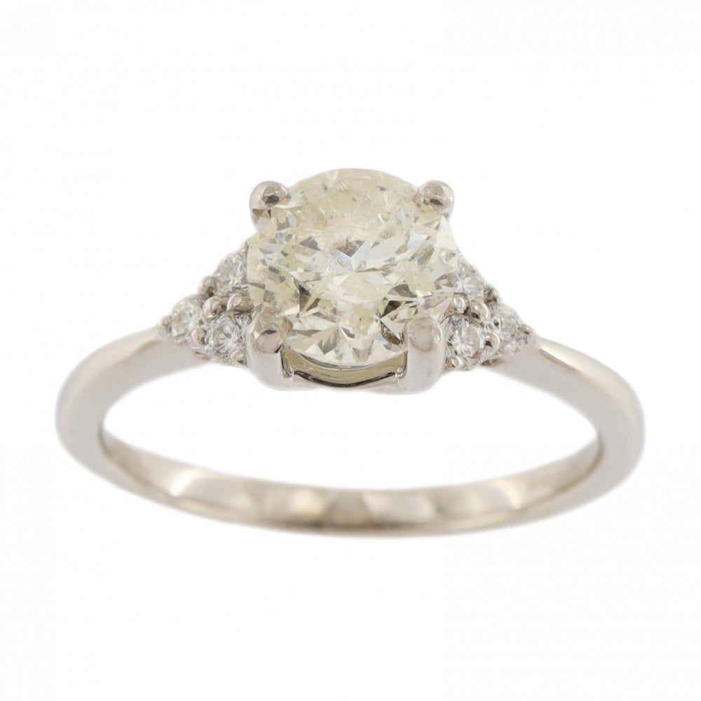 18ct White Gold Diamond 1.01ct Single Stone Ring