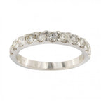 Platinum Diamond 0.76ct Claw Set 1/2 Eternity Ring