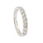 Platinum Diamond 0.76ct Claw Set 1/2 Eternity Ring
