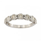 9ct White Gold Diamond 7 Stone 1.00ct 1/2 Eternity Ring