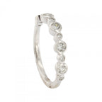 Platinum Diamond 0.31ct Rub Over 1/2 Eternity Ring