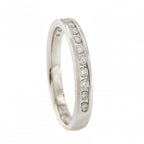 Platinum 14 Stone 1/2 Eternity Diamond Ring 0.15ct