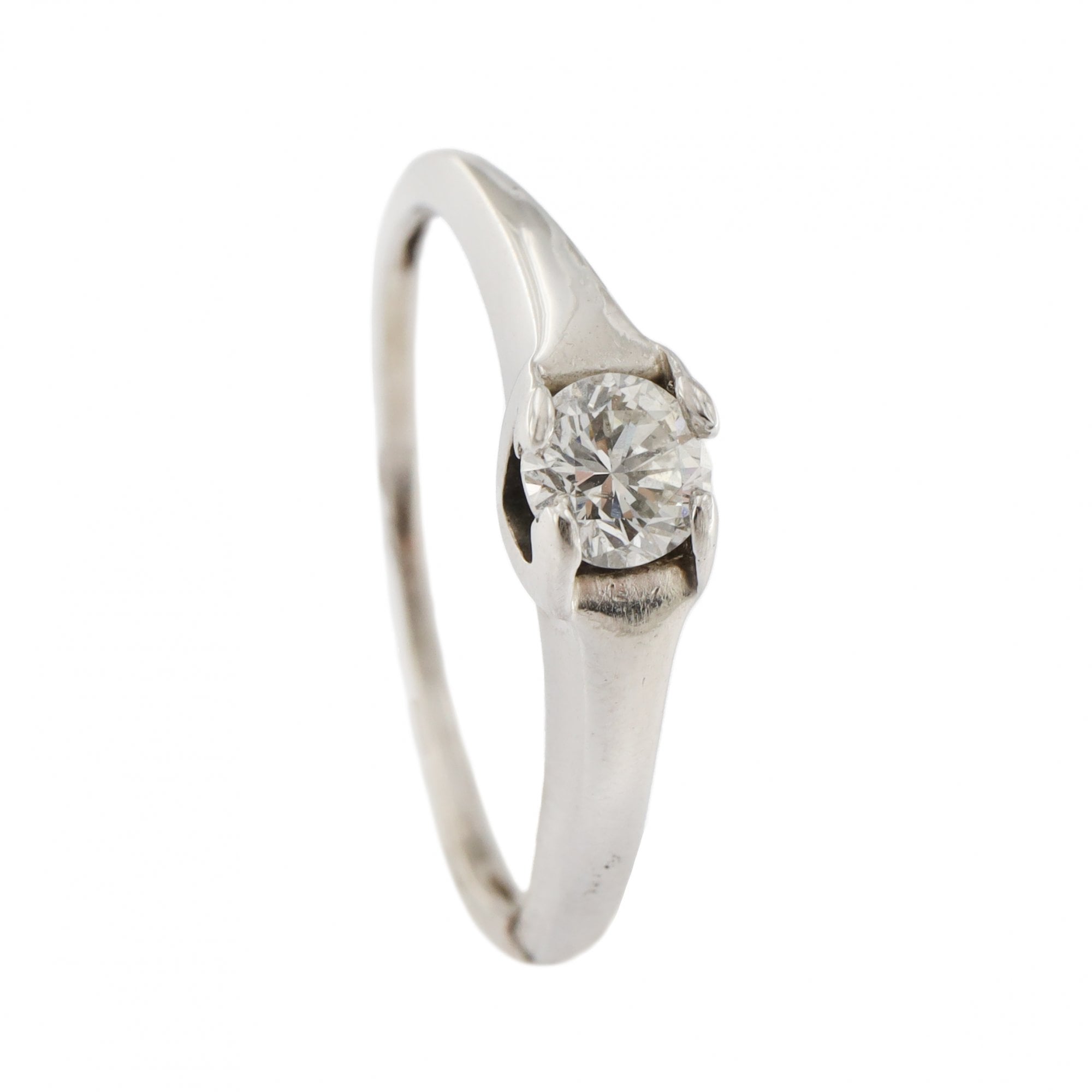 18ct White Gold Diamond 0.25ct Single Stone Ring