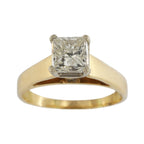 14ct Gold Diamond Princess Cut 1.19ct Single Stone