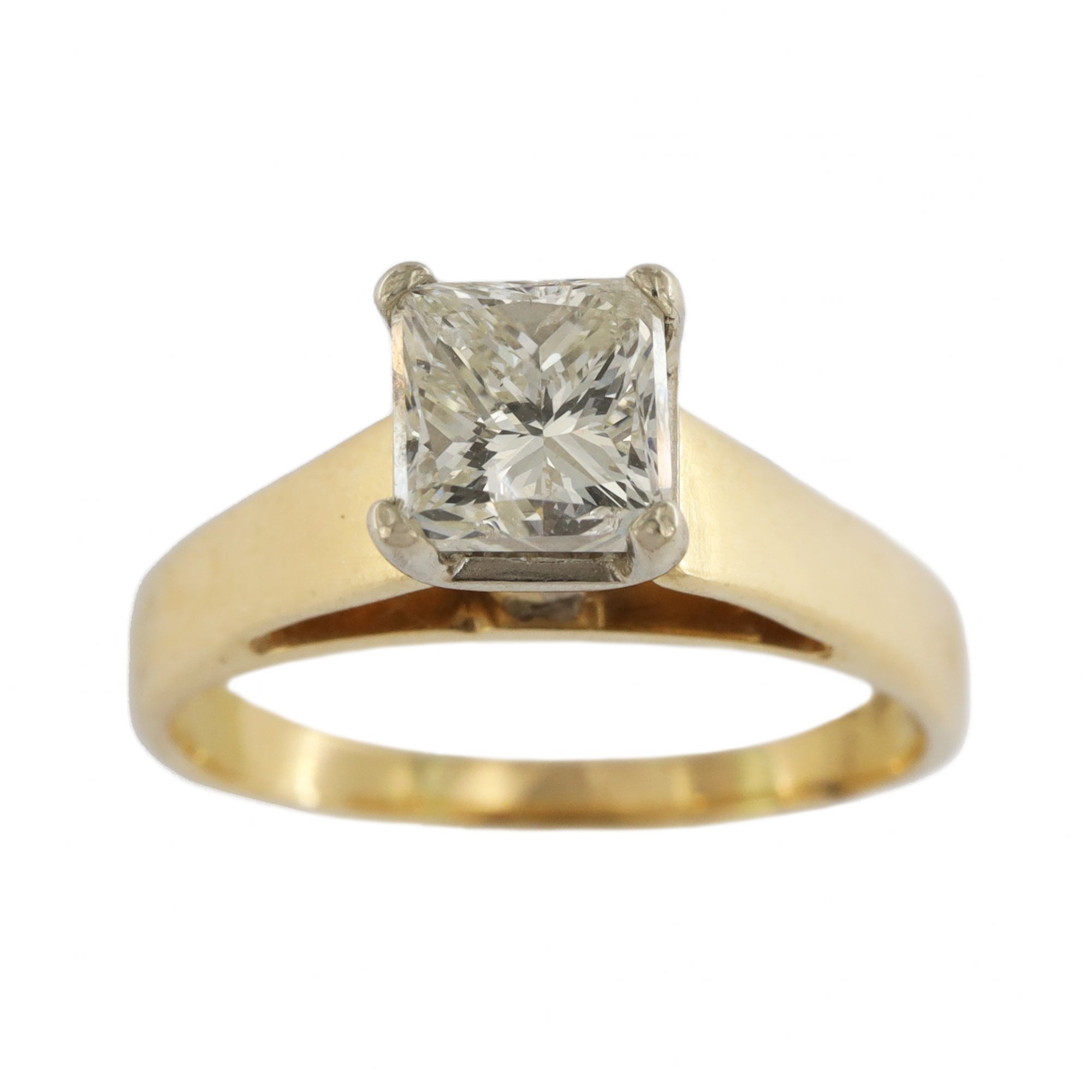 14ct Gold Diamond Princess Cut 1.19ct Single Stone