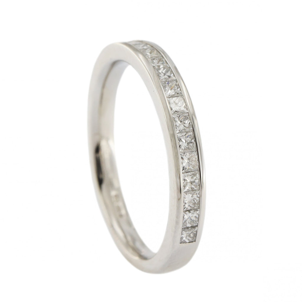 Platinum Diamond 0.50ct Princess Cut Ring