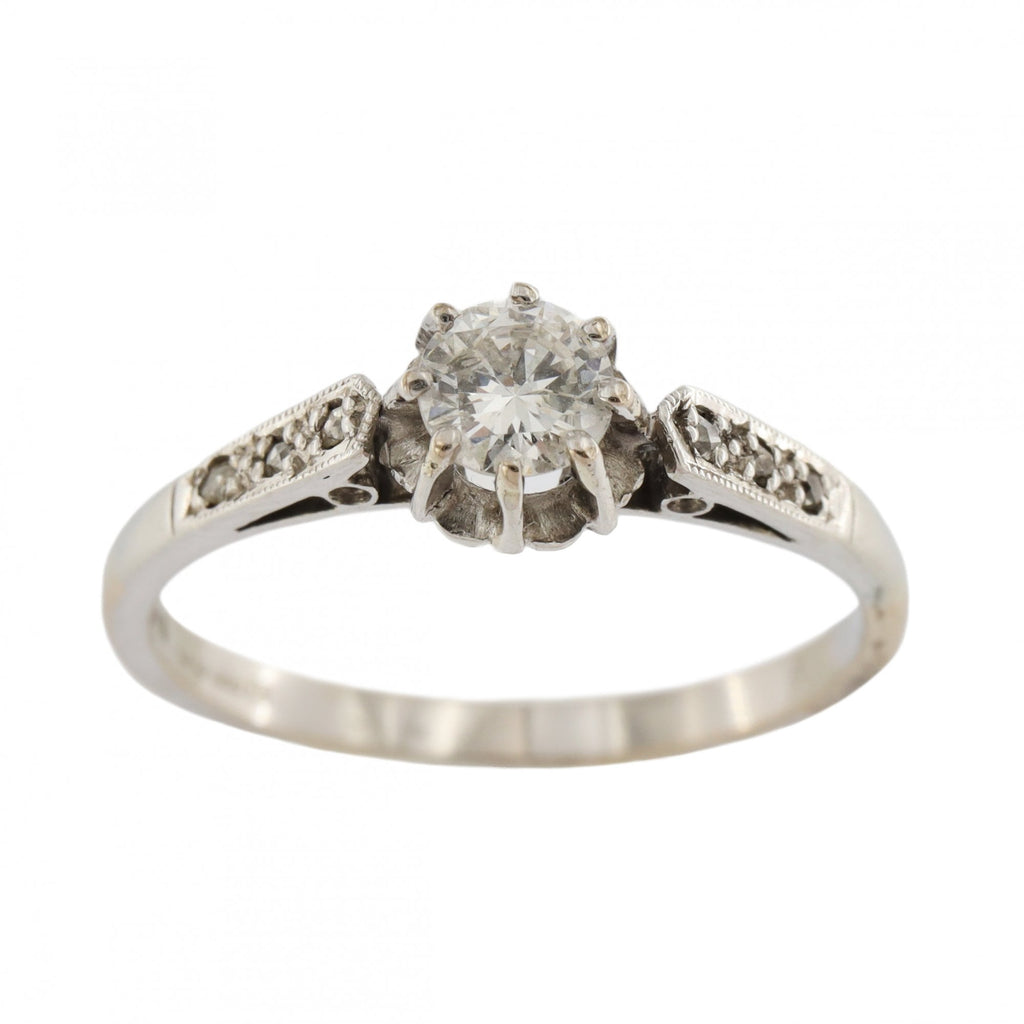 18ct White Gold Diamond 0.33ct Solitaire Ring