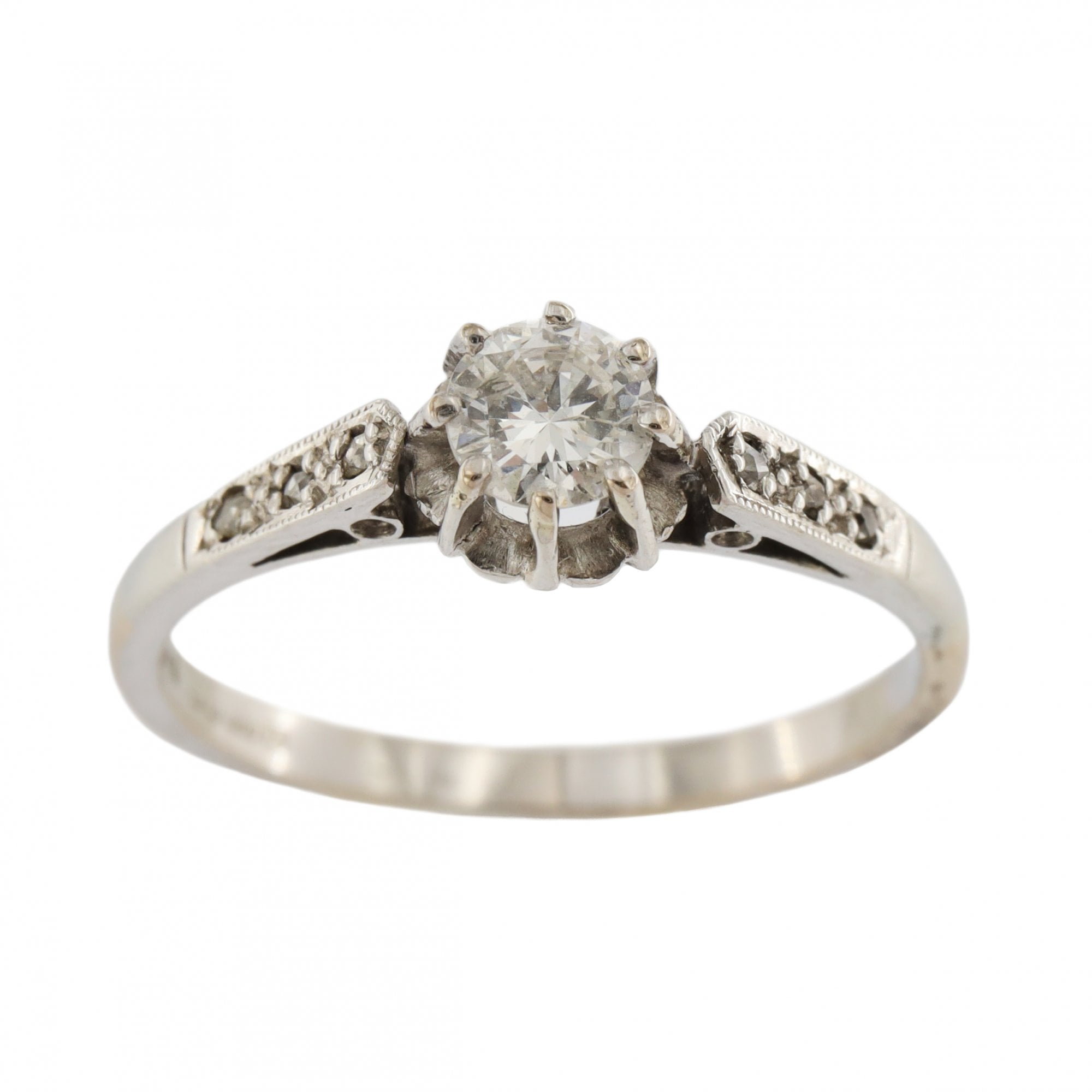 18ct White Gold Diamond 0.33ct Solitaire Ring