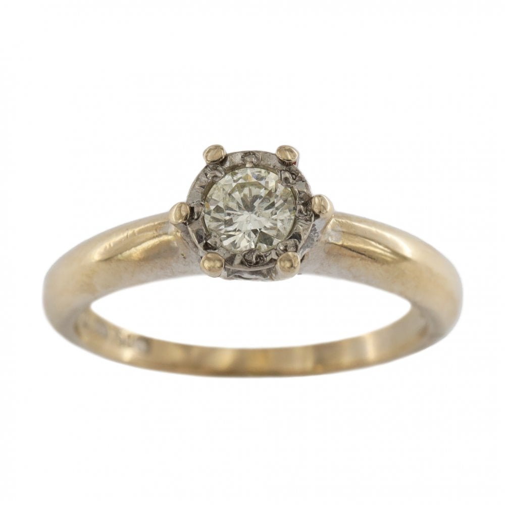 18ct White Gold Diamond 0.20ct Single Stone Ring