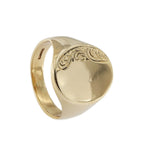 9ct Yellow Gold Gents Oval Signet Ring