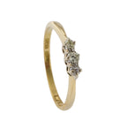 18ct Yellow Gold Diamond 0.10ct 3 Stone Ring
