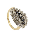 9ct Yellow Gold Sapphire & Diamond Cocktail Ring