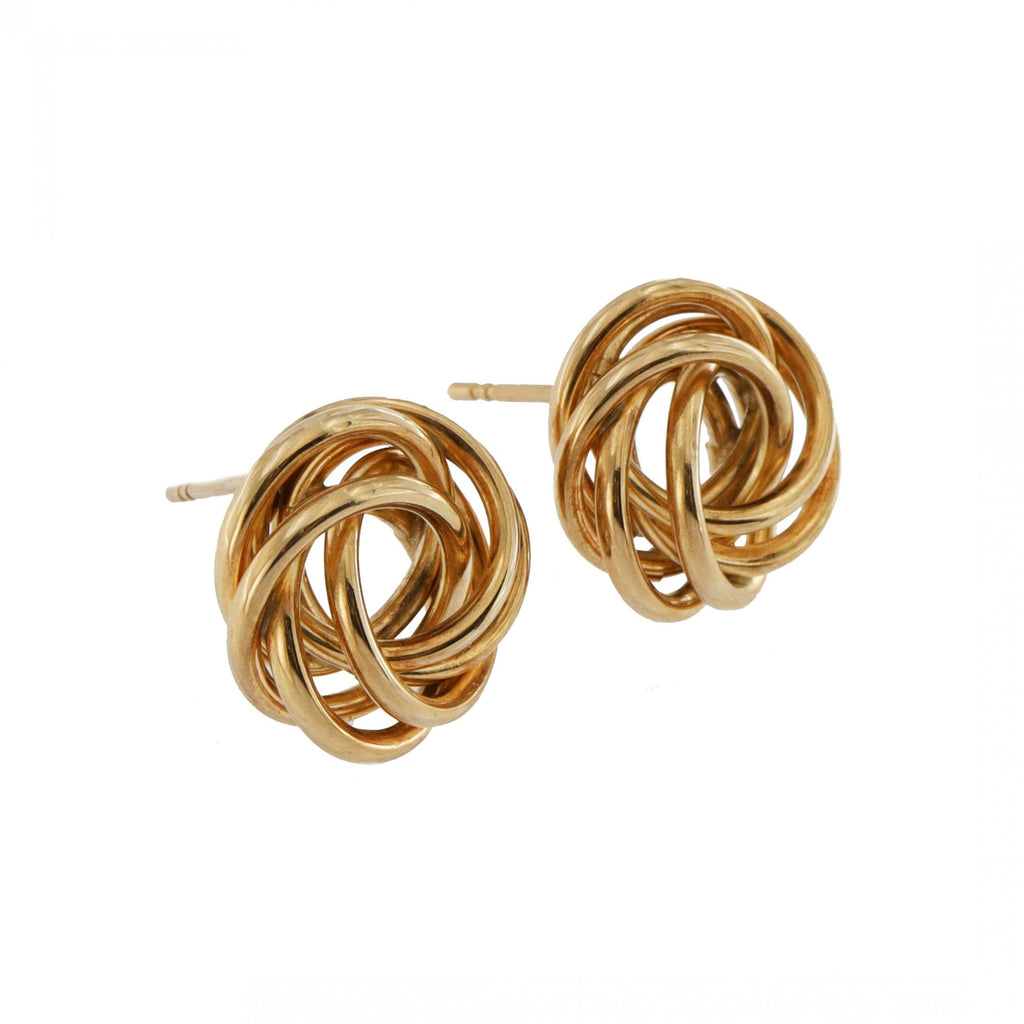 9ct Yellow Gold Knot Stud Earrings