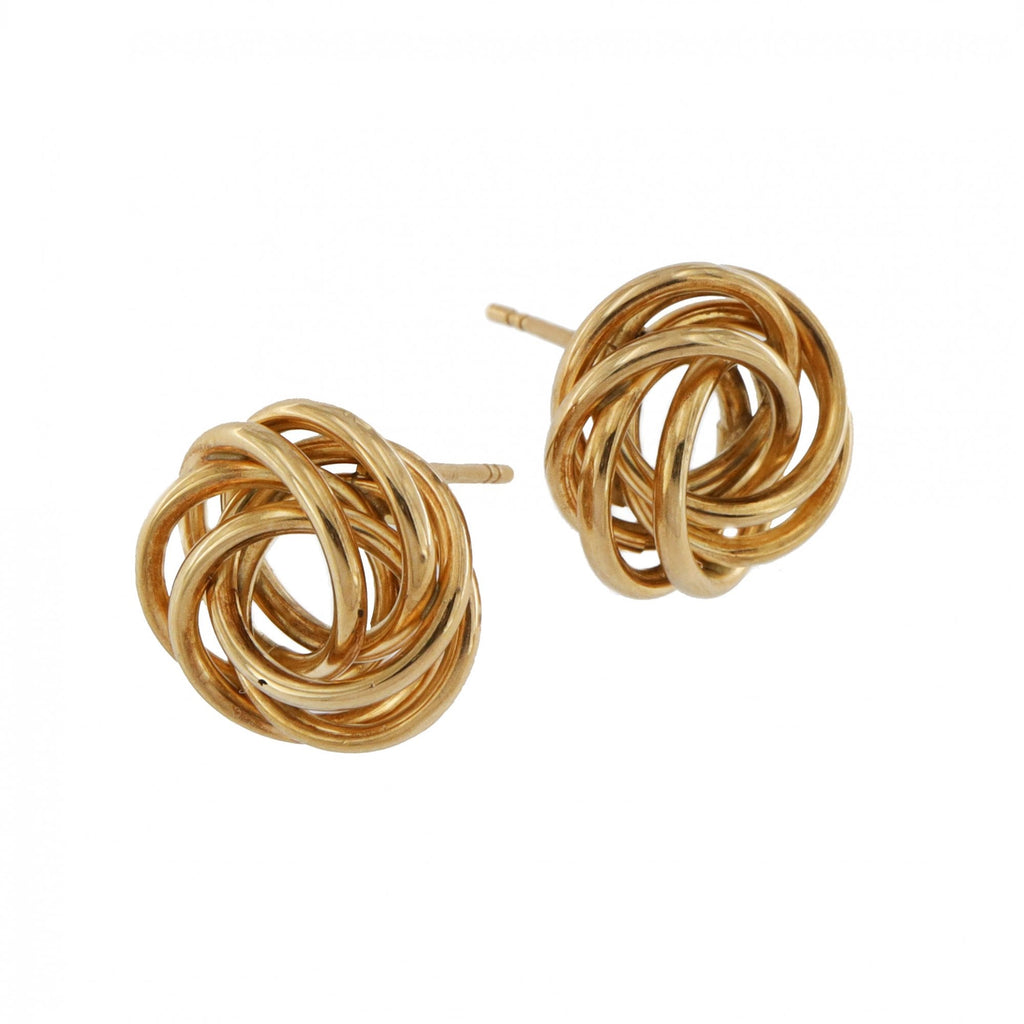 9ct Yellow Gold Knot Stud Earrings