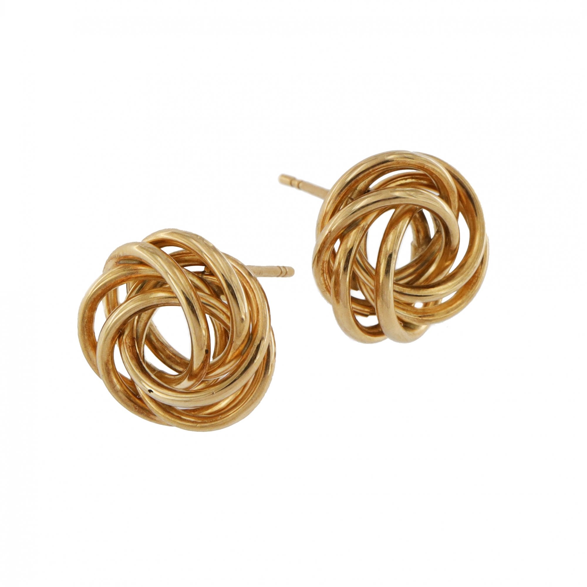 9ct Yellow Gold Knot Stud Earrings