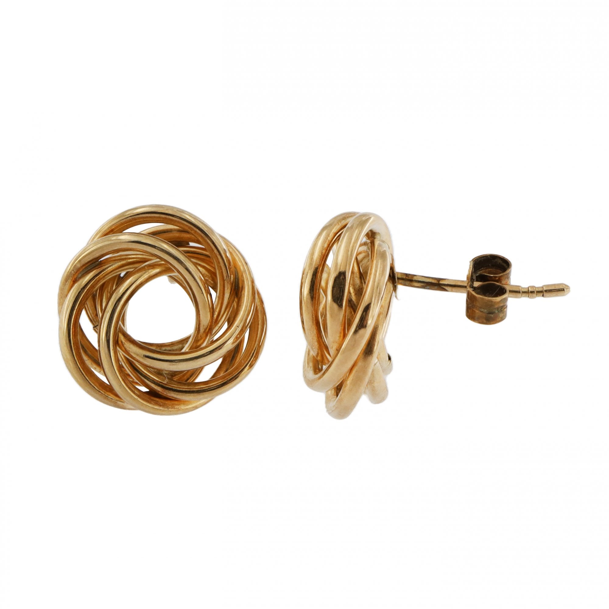 9ct Yellow Gold Knot Stud Earrings