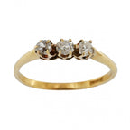 18ct Yellow Gold Diamond 0.33ct 3 Stone Ring