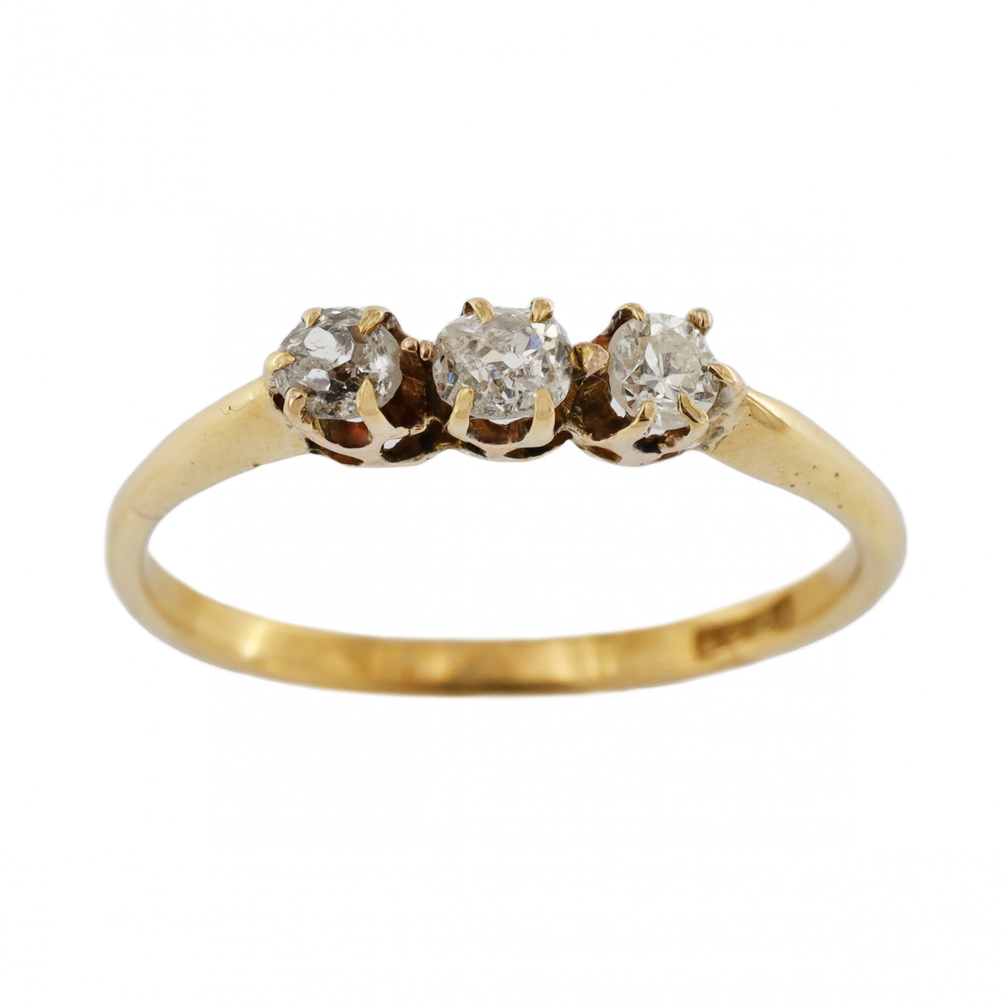 18ct Yellow Gold Diamond 0.33ct 3 Stone Ring