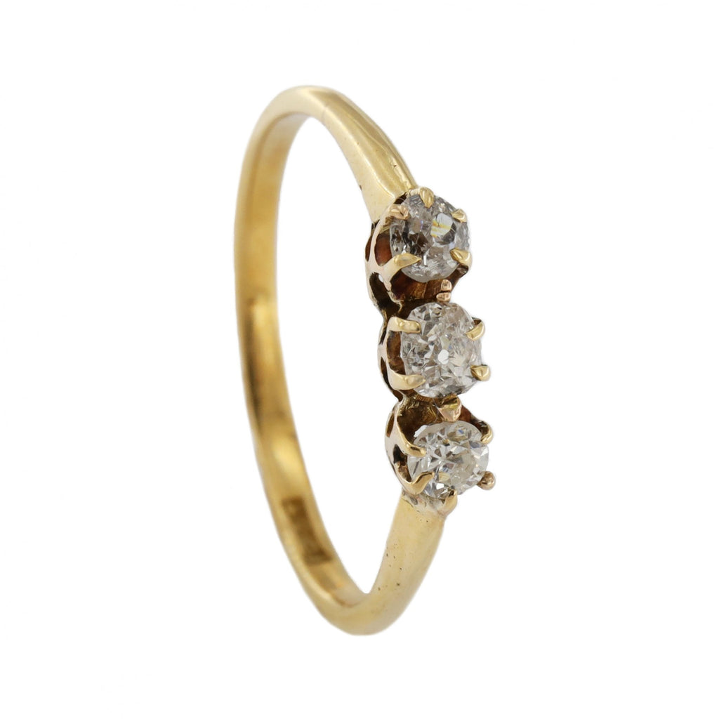 18ct Yellow Gold Diamond 0.33ct 3 Stone Ring